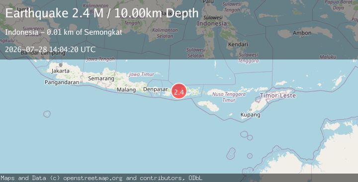 Map of Sumbawa Region, Indonesia