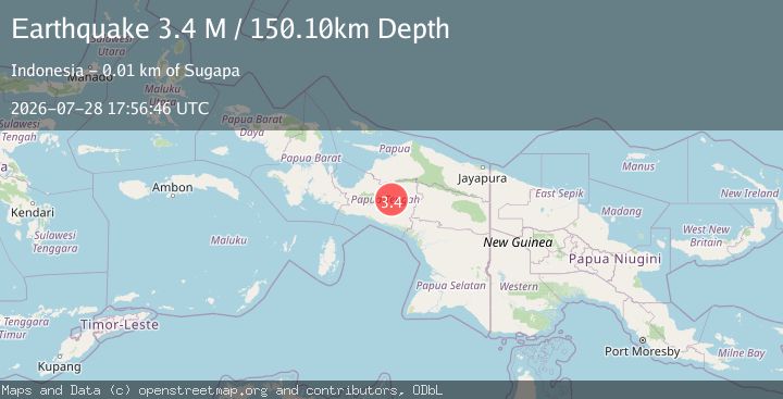 Map of West Papua, Indonesia
