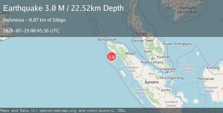 Map of Off West Coast of Northern Sumatra