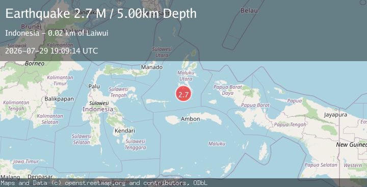 Map of Halmahera, Indonesia