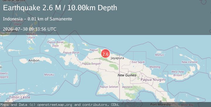 Map of West Papua, Indonesia