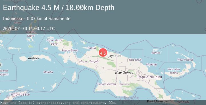 Map of West Papua, Indonesia