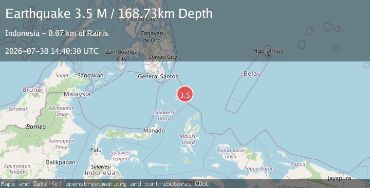 Map of Talaud Islands, Indonesia