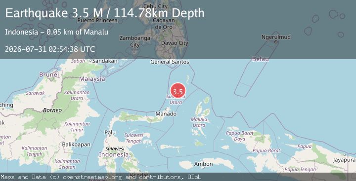 Map of Talaud Islands, Indonesia