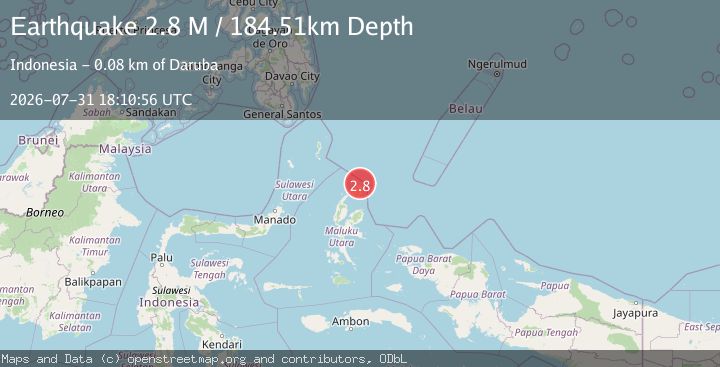 Map of Halmahera, Indonesia