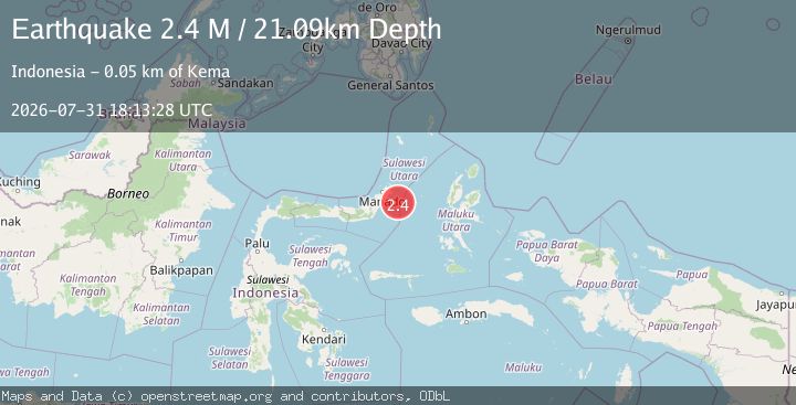 Map of Northern Molucca Sea