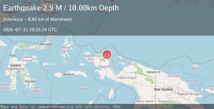 Map of West Papua Region, Indonesia