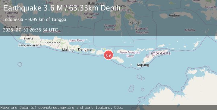 Map of Sumbawa Region, Indonesia