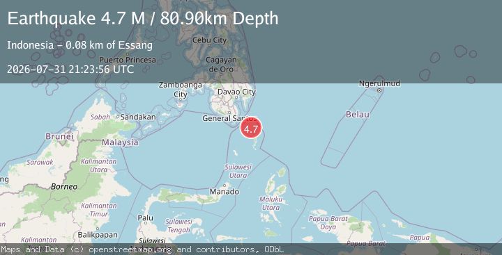 Map of Mindanao, Philippines
