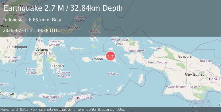 Map of Seram, Indonesia