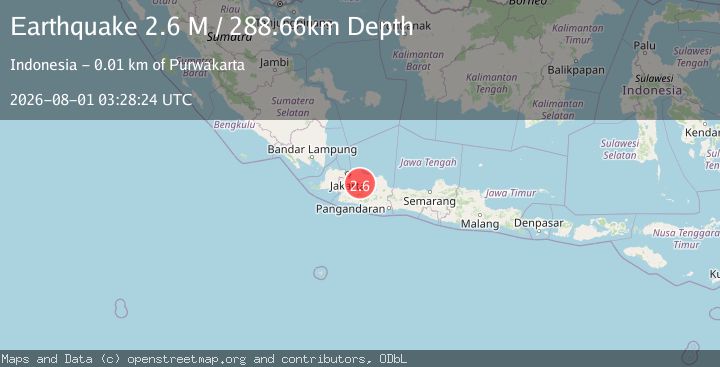 Map of Java, Indonesia