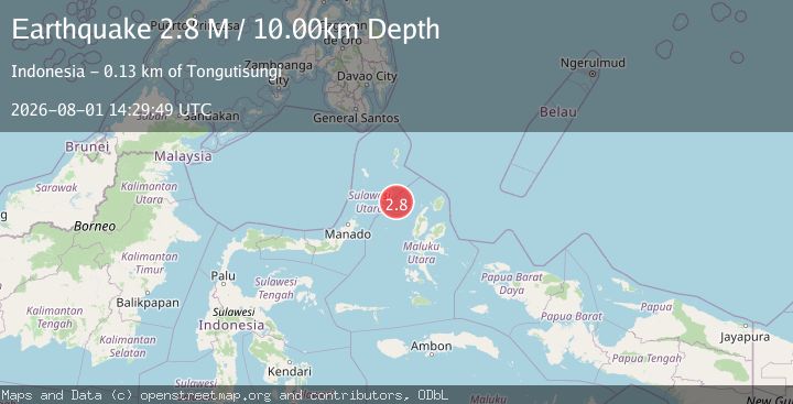 Map of Northern Molucca Sea