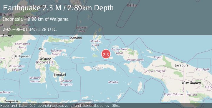 Map of Halmahera, Indonesia