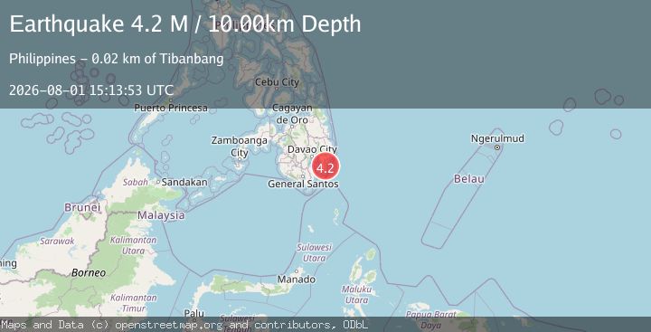 Map of Mindanao, Philippines