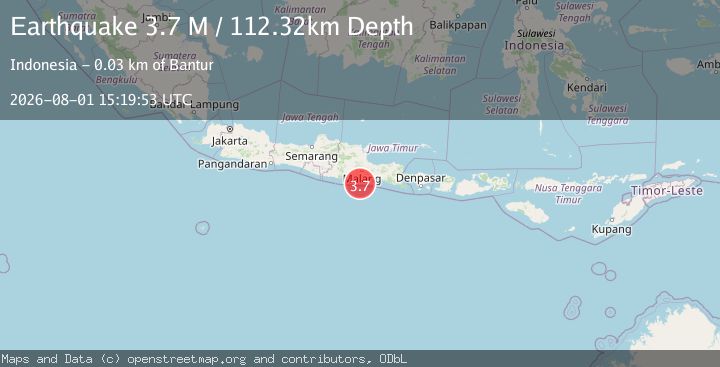 Map of Java, Indonesia