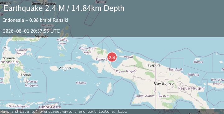 Map of West Papua Region, Indonesia
