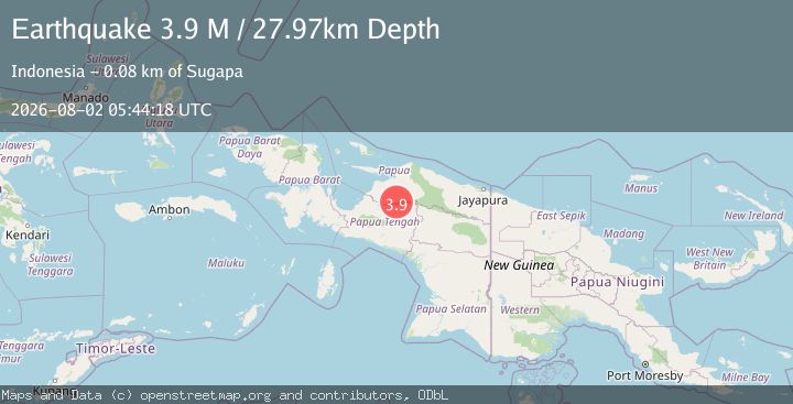 Map of West Papua, Indonesia