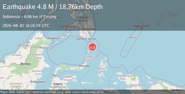 Map of Talaud Islands, Indonesia
