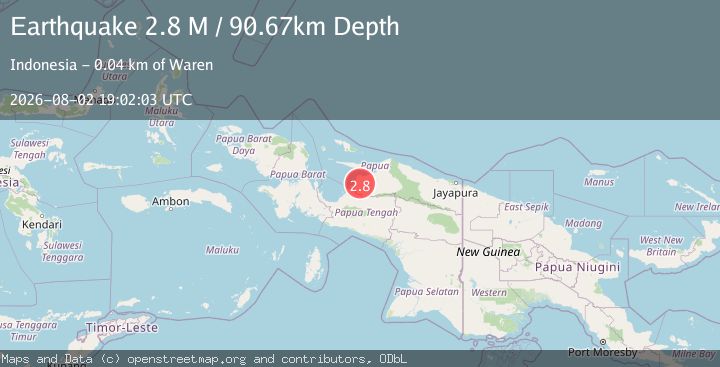 Map of West Papua Region, Indonesia