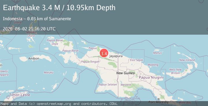Map of West Papua, Indonesia