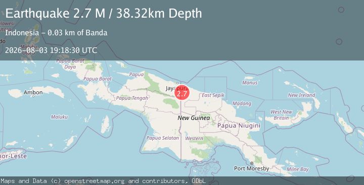 Map of New Guinea, Papua New Guinea
