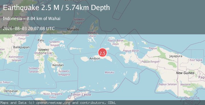 Map of Seram, Indonesia