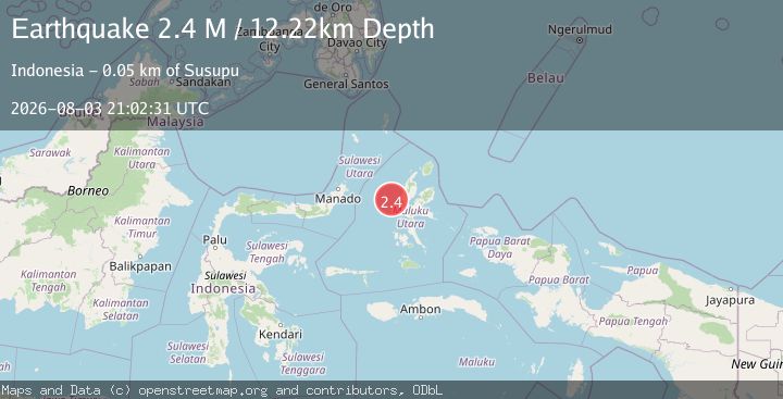 Map of Halmahera, Indonesia