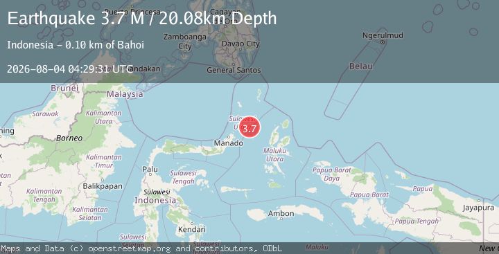 Map of Northern Molucca Sea