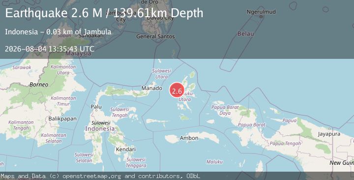 Map of Halmahera, Indonesia