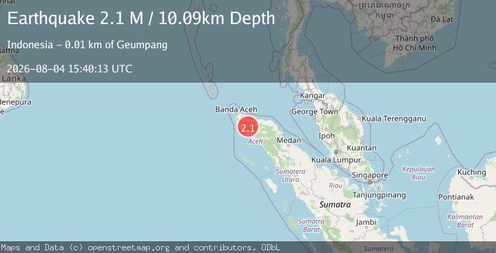 Map of Northern Sumatra, Indonesia