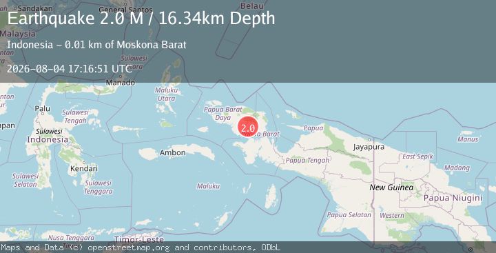 Map of West Papua Region, Indonesia