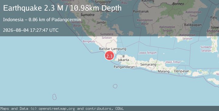 Map of Sunda Strait, Indonesia
