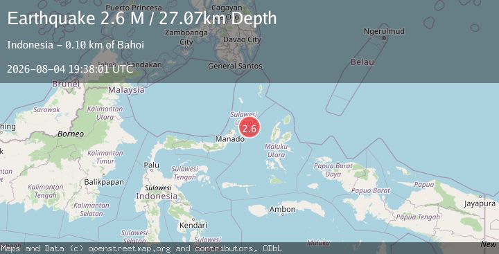 Map of Northern Molucca Sea