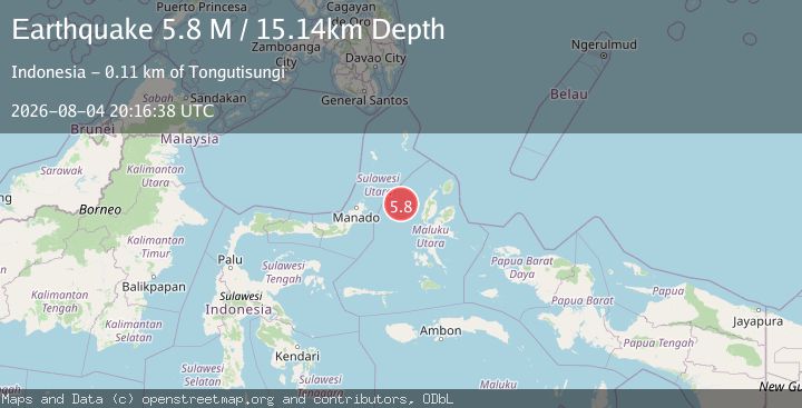 Map of Northern Molucca Sea