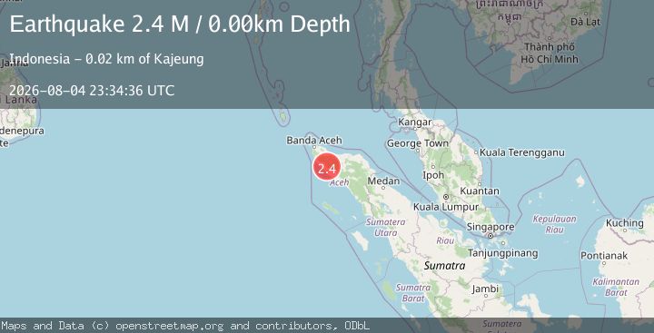 Map of Northern Sumatra, Indonesia