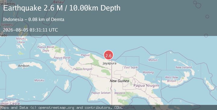 Map of West Papua Region, Indonesia