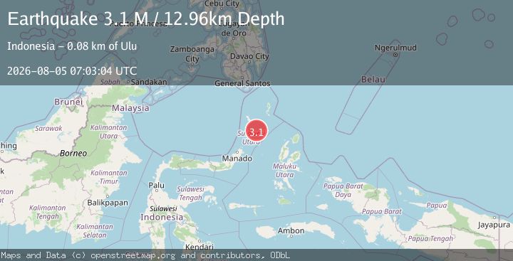 Map of Northern Molucca Sea