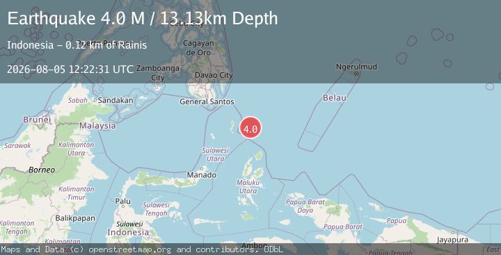 Map of Talaud Islands, Indonesia