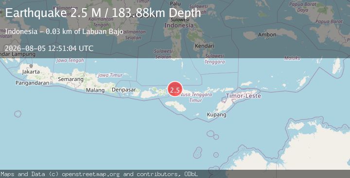 Map of Flores Region, Indonesia