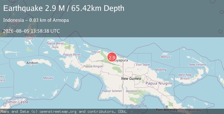 Map of Near North Coast of West Papua