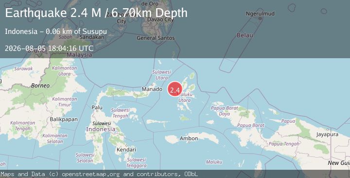 Map of Northern Molucca Sea