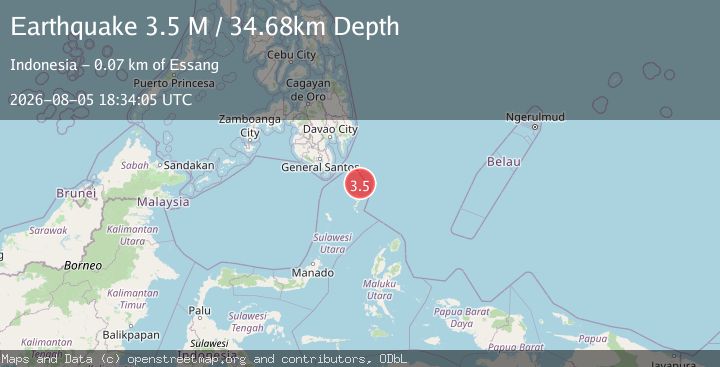 Map of Mindanao, Philippines