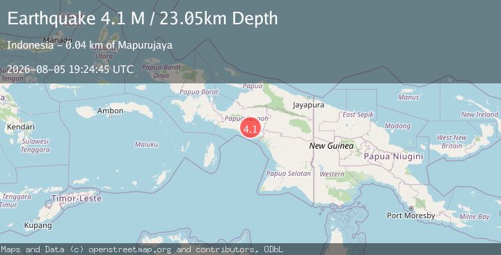 Map of West Papua, Indonesia