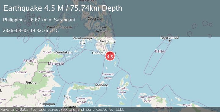 Map of Mindanao, Philippines