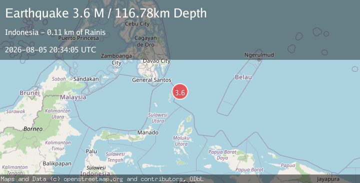 Map of Talaud Islands, Indonesia