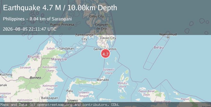 Map of Mindanao, Philippines