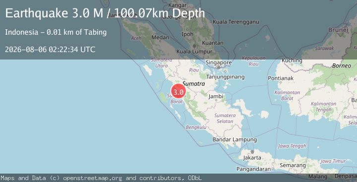 Map of Southern Sumatra, Indonesia