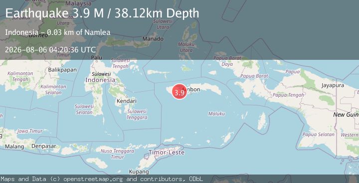 Map of Seram, Indonesia