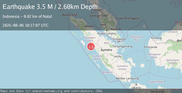 Map of Northern Sumatra, Indonesia