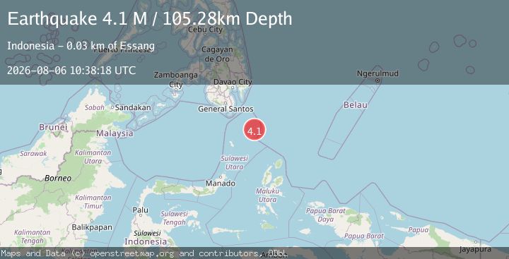 Map of Talaud Islands, Indonesia